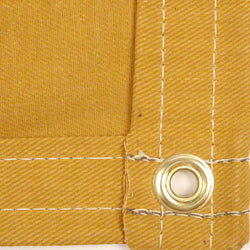 14 x 14 #12 Natural Cotton Duck Canvas Tarp with Grommets Made in
