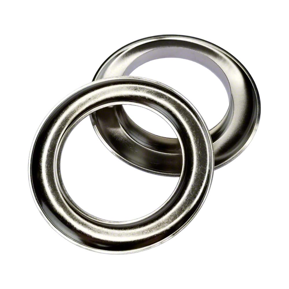 Size 0 Nickel Plated Sheet Metal Grommets and plain washers for tarps,  canopies and covers